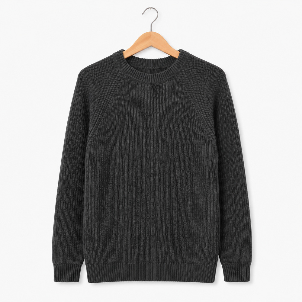 Quince Sweater Mens XL Gray Ribbed Crewneck 100% Organic Cotton Minimalist NWT